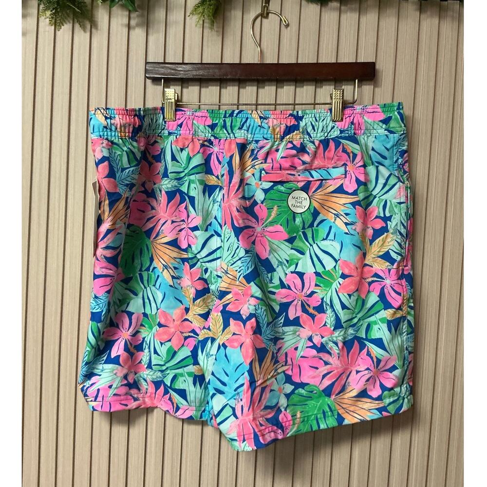Member's Mark Men's Resort Swim Trunks Floral Size XL UPF 50 Quick Dry - Picture 2 of 6